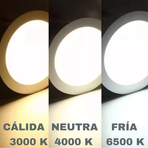 Plafon Led Calida 12w = 70w Redondo Con Base 17cm Candela