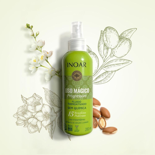 Inoar Liso Mágico Progressivo 200ml - Fluído Protetor