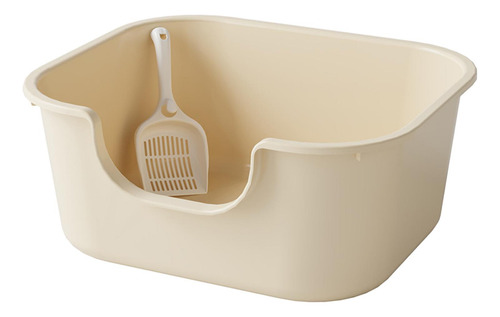 Caja De Arena Para Gatos Con Lado Alto, Bandejas Color Café