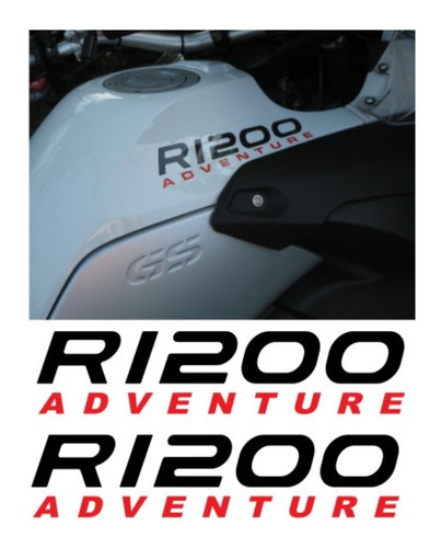 Adesivos Compatível Com R1200gs Adventure Branca R1200gs02 Cor PRETO E VERMELHO