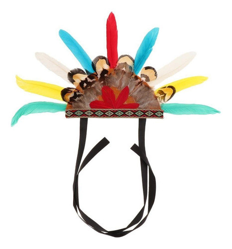 Sombrero Pequeño For Perros Con De Plumas Indios Pet Yy