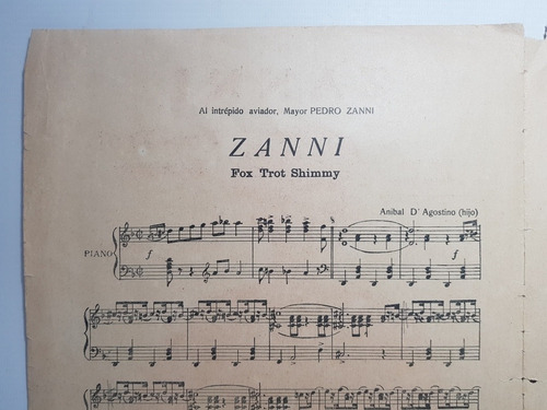 Imagen 3 de 5 de Antigua Partitura Militar Pedro Zanni Homenaje Mag 57542