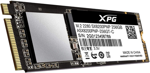 Usado Ssd Interno Xpg Sx8200 Pro Asx8200pnp256gtc 256g Negro