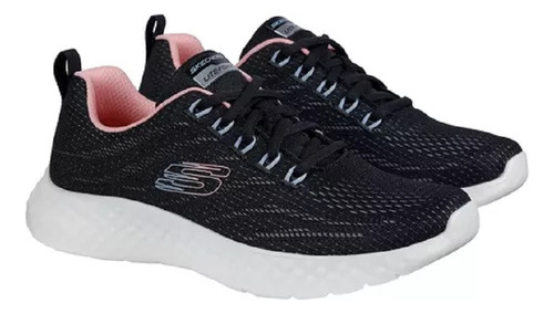 Tenis Mujer Skechers Negro Memory Foam Ligeros Cómodos Talla 23