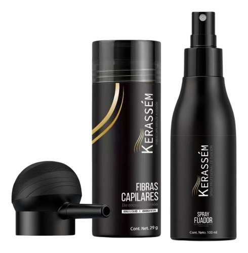 Kit Fibras Capilares Kerassém (fibras 29g + Bomba + Spray)