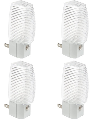 Luz Nocturna Con Pantalla De Vidrio Y Interruptor, 4w