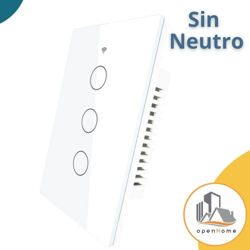 Interruptor De Luz Táctil Wifi 3c | Sin Neutro | Tuya Smart