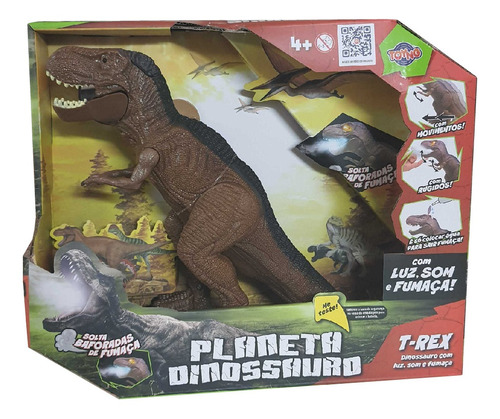 Brinquedo Planeta Dinossauro T-rex Com Vapor Da Toyng 42492