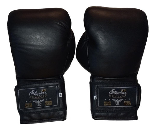 Guantes Box Piel Negro 12,14y16oz Palomares Genuino Fpx