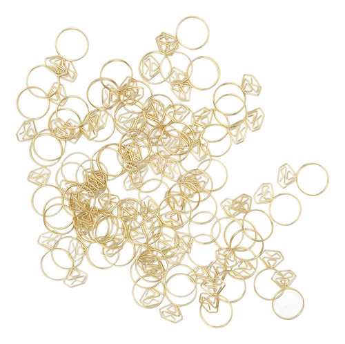 Clips Pequeños Dorados Con Forma De 80 Sujetapapeles, Resist
