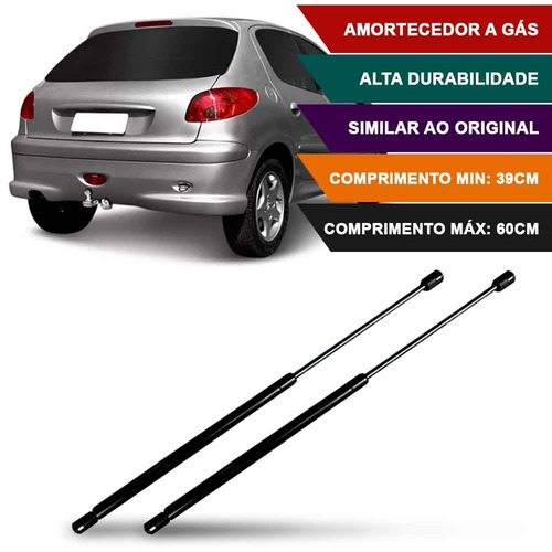 Par Amortecedor Tampa Da Mala Peugeot 206/207 Hatch