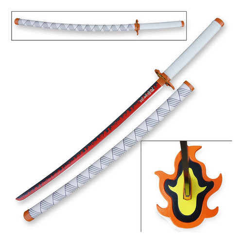 Katana Espada Metal Rengoku Demon Slayer Kimetsu No Yaiba