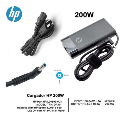 Cargador Hp 200w  | Zbook, Omen, Elitebook, Probook Y Gaming