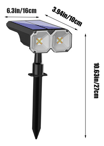 Luces Solares Led Para Exteriores, Focos De Paisaje Terrestr