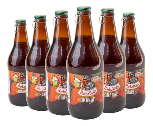 Cerveza Barba Roja Orange Beer Pack X 6 X 500ml. Artesanal