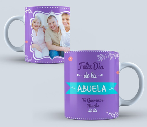 10 Plantillas Dia Del Abuelo - Abuelitos Para Tazas Editable