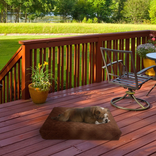 Cama Para Mascotas Impermeable De Espuma Viscoelástica Marró Marrón Diseño
