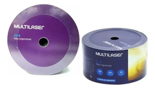 Mídia Cd-r 700 Mb De 52x Com 50 Unidades - Multilaser