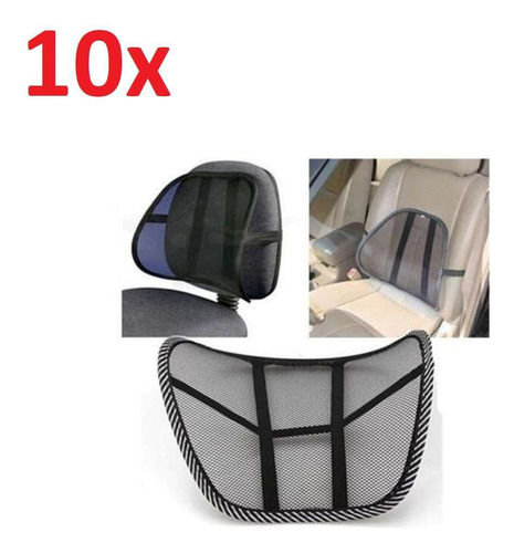 Kit 10 Corretor Postural Encosto Para Cadeira Banco Veicular