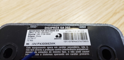Imagem 2 de 6 de Controle De Acesso Intelbras Digiprox Sa 202 Senha E Cartão