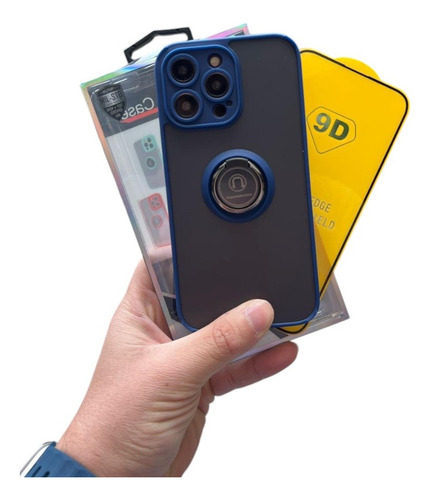 Funda Nueva Anillo Soporte Resistente Mica 9d Slim Carcasa Protector Tapa Mate Huawei Y70/y70 Plus