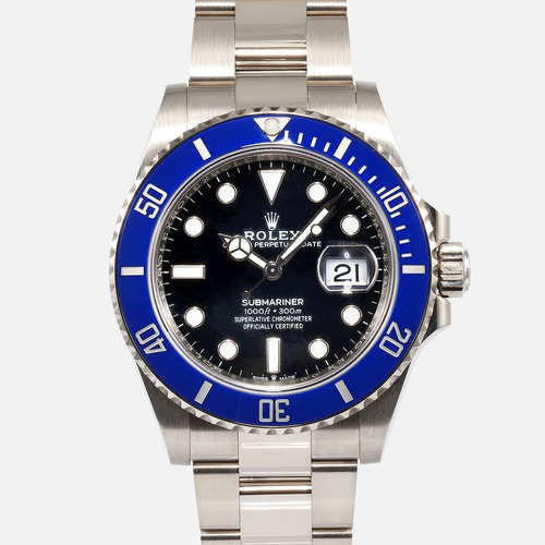 Reloj Rolex Oyster Perpetual Submariner Date -automático- Plateado Azul Negro (Reacondicionado)