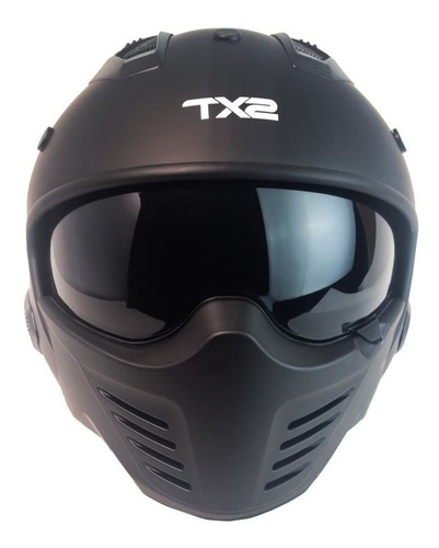 Imagen 4 de 5 de Casco Tx2 Cafe Racer Certificado Ece Modular Careta Y Gafas