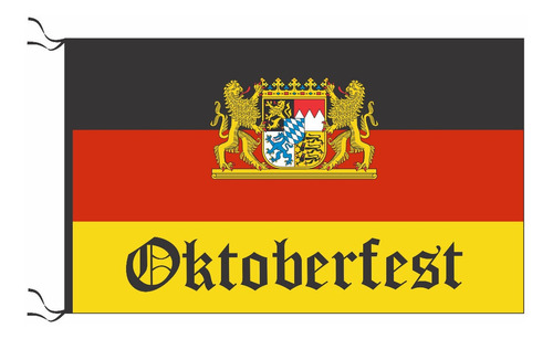 Bandera Alemania Oktoberfest Escudo Baviera 150 X 90 Cm