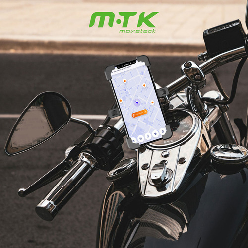 Soporte Para Celular Moto/bicicleta, Base Porta Teléfono Negro, Compatible Con Motos/bicicletas, 4 - 6.3 Pulgadas, Bloqueo Automático, Estable (abs), Evita Caídas, Ajustable Universal.
