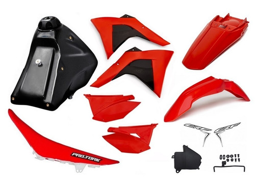 Kit Plastico Crf230 Amx 2019 Adaptável Xr 200 Tornado Cross