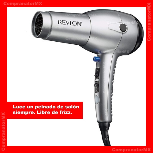 Secadora De Cabello Revlon Con Iones 1875w Color Plateado