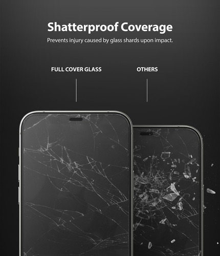 Imagen 6 de 8 de Vidrio Templado iPhone 12 Pro Max 6.7 Full Cover Ringke