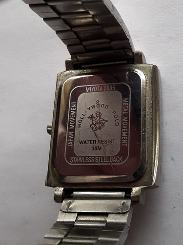 Reloj Polo Con Estuche Plateado Naranja (Usado)