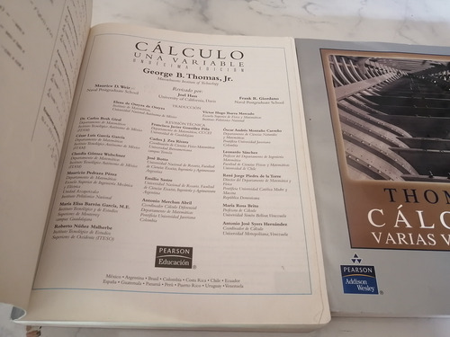 Libro. Calculo Una Variable. Varias Variables. Thomas. 11va (Usado)