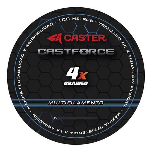 Multifilamento Caster Castforce 4x 0.25mm 16,8kg 37lb X100m