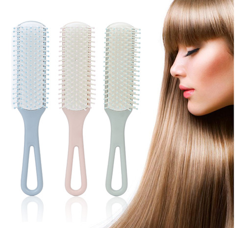 Juego De Peinetas Para El Pelo, 3 Cepillos Fáciles De Desenr