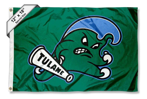 Barco Tulane Green Wave Y Bandera Náutica