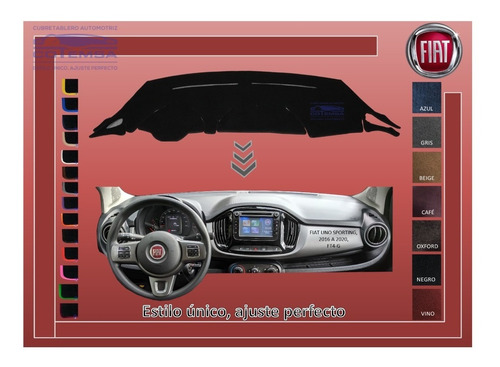 Cubretablero Automotriz  Fiat Uno Sporting, 2016 A 2020