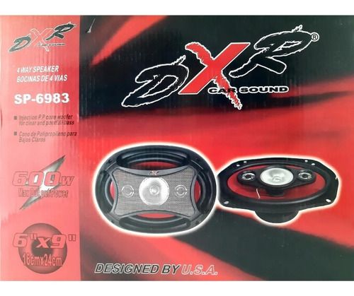 Imagen 5 de 10 de Bocinas Car Audio 6x9 600w Pmpo 4via Tweeter 1.2 Medio 2.6