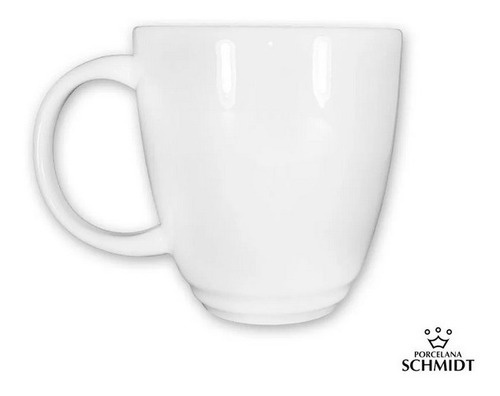 Jarro Taza Mug Coffe X12 C/ Manija Porcelana Schmidt 370ml