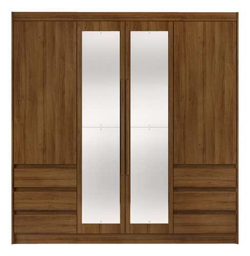 Placard Ropero 4 Puertas 6 Cajones - 212x217x051 - Triunfo