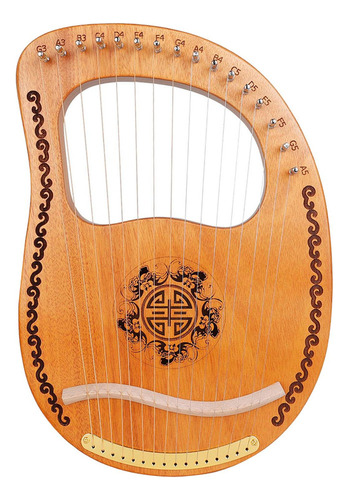 Grabado Exquisito Principiantes 16-string Lyre Harp Madera