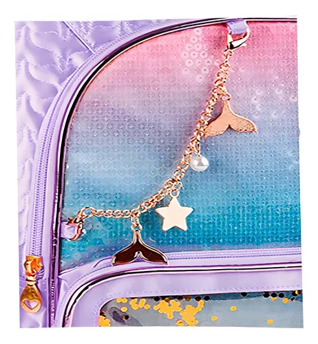 Mochila Escolar Infantil Clio Sereia Stweet Queen Lilás