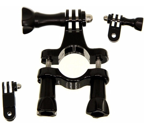 Imagen 1 de 8 de Accesorio Soporte Manubrio Gopro Caño Moto Bicicleta Barra