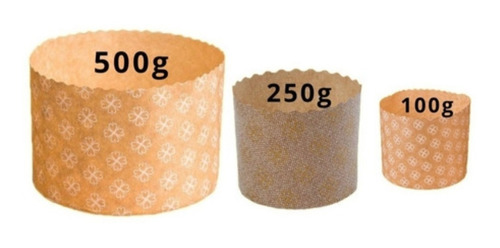 Kit 60 Formas Panetone Decoradas 100g 250g 500g (20 De Cada)