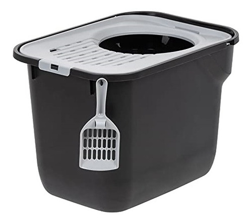 Caja De Arena Para Gatos De Entrada Superior Con Cuchara