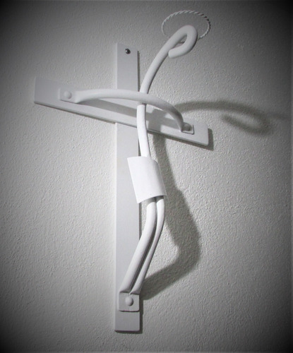 Imagen 3 de 3 de Cruz Crucifijo Cristo Forjado De Pared
