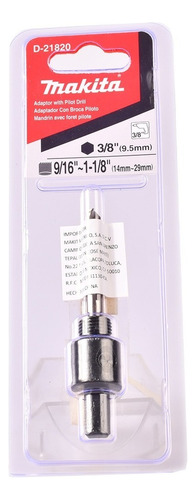 Adaptador Con Broca Guía Para Taladros 3/8 Makita D21820