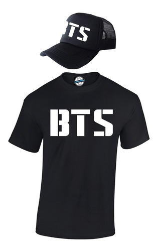 Camiseta Bts Grupo Koreano  Combo Gorra  Musica Algodon 100%