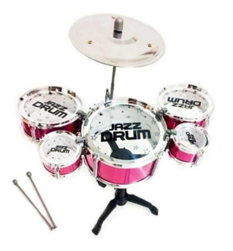 Mini Bateria Infantil 3 Tambores 1 Prato - Happy Jazz Drum